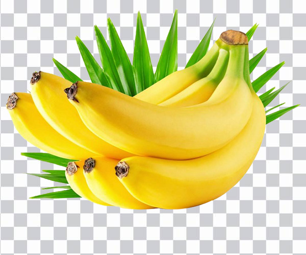Mazzo di banane, Bunch of Banana, mezza dozzina <br>di banane, half dozen banana, banana with leaves png free