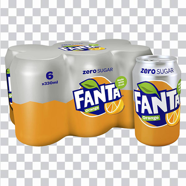 Fanta Zero Sugar Can, Fanta Can, Soda can png